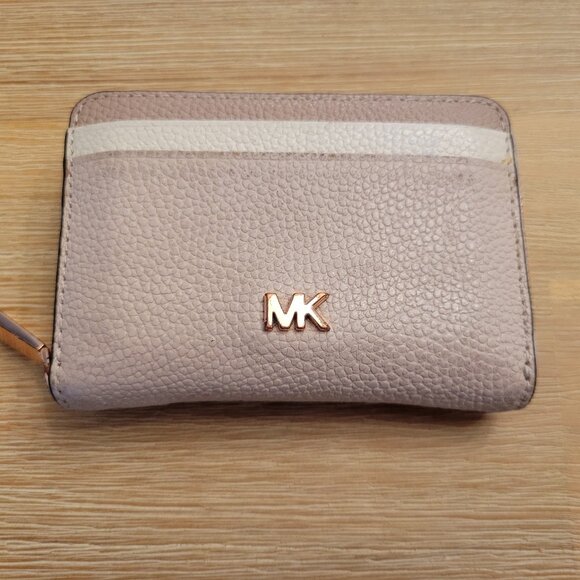 Michael Kors Small Logo Leather Wallet Light Pink - Picture 1 of 13